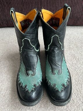 New Old Gringo 7.5 B Iron Eagle Western Cowboy Boots Ankle Booties